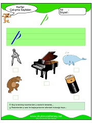 P Sesi Çalışma Sayfaları